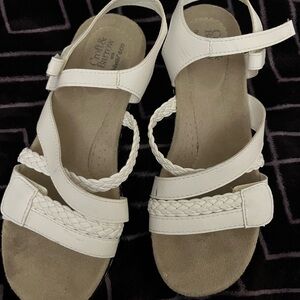 Croft & Barrow Cream Braided Sandals